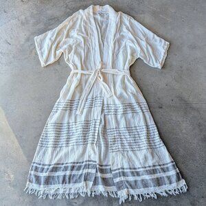 Mandalina Turkish Cotton Swimsuit Cover-Up Kimono Robe one size